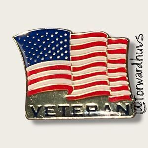 U.S. Veteran American Flag Lapel Pin – Red, White & Blue